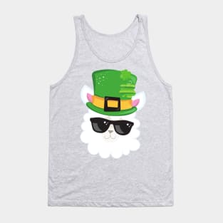 Saint Patrick's Day, Alpaca, Llama, Leprechaun Hat Tank Top